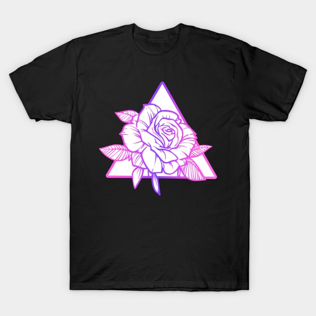 Rose (violet) T-Shirt by emptyspaceshop